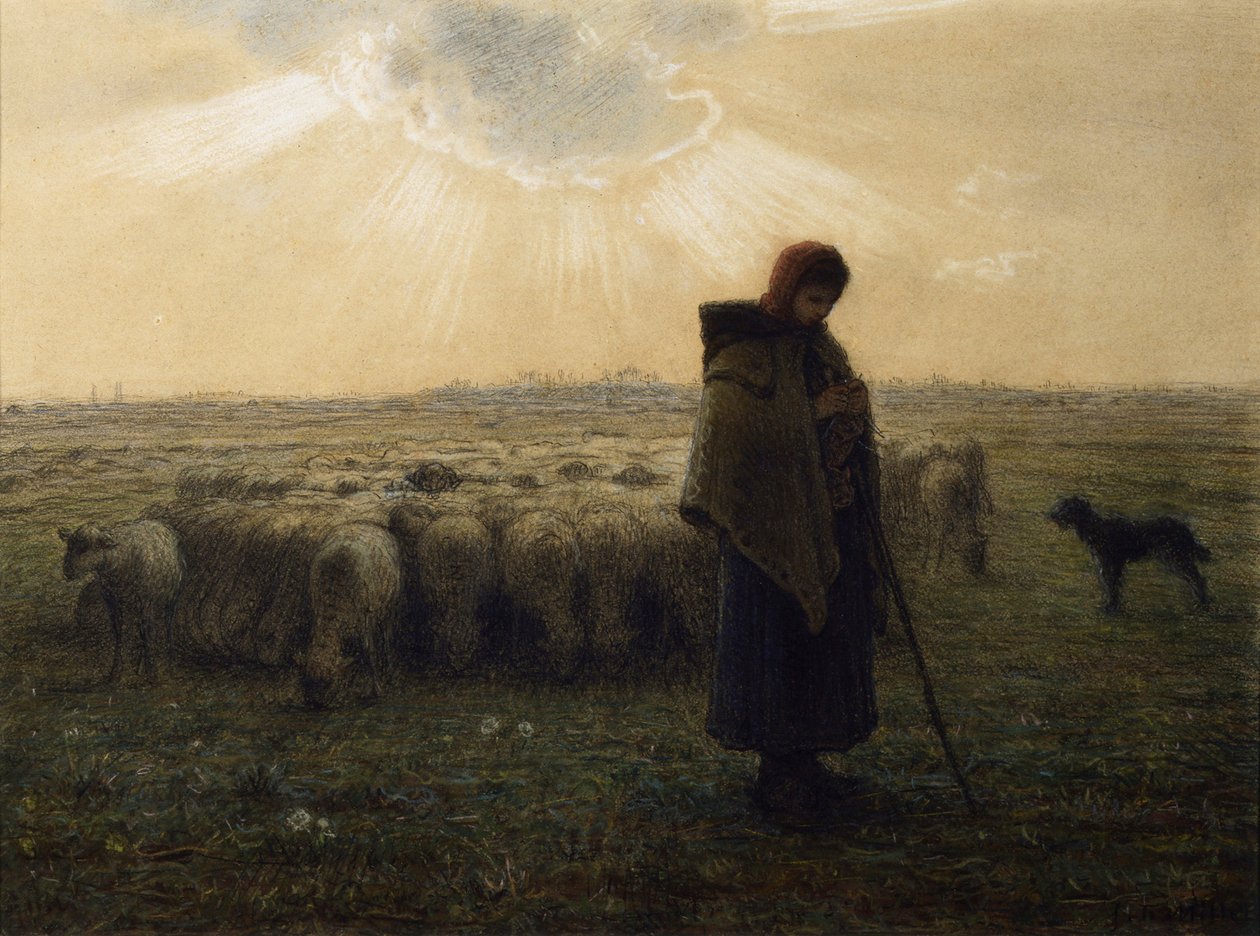 Çoban ve Sürüsü, 1862-67 by Jean Francois Millet