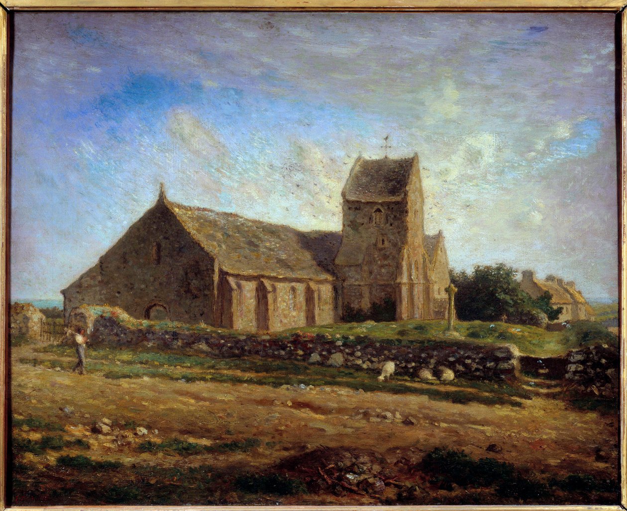 Jean Francois Millet (1814-1875) tarafından yapılan Greville Kilisesi Resminin Görünümü 1871 Güneş. 0,6x0,73 m Paris, Orsay Müzesi by Jean Francois Millet