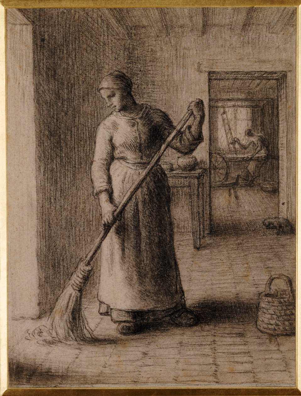 evini süpüren kadın by Jean Francois Millet