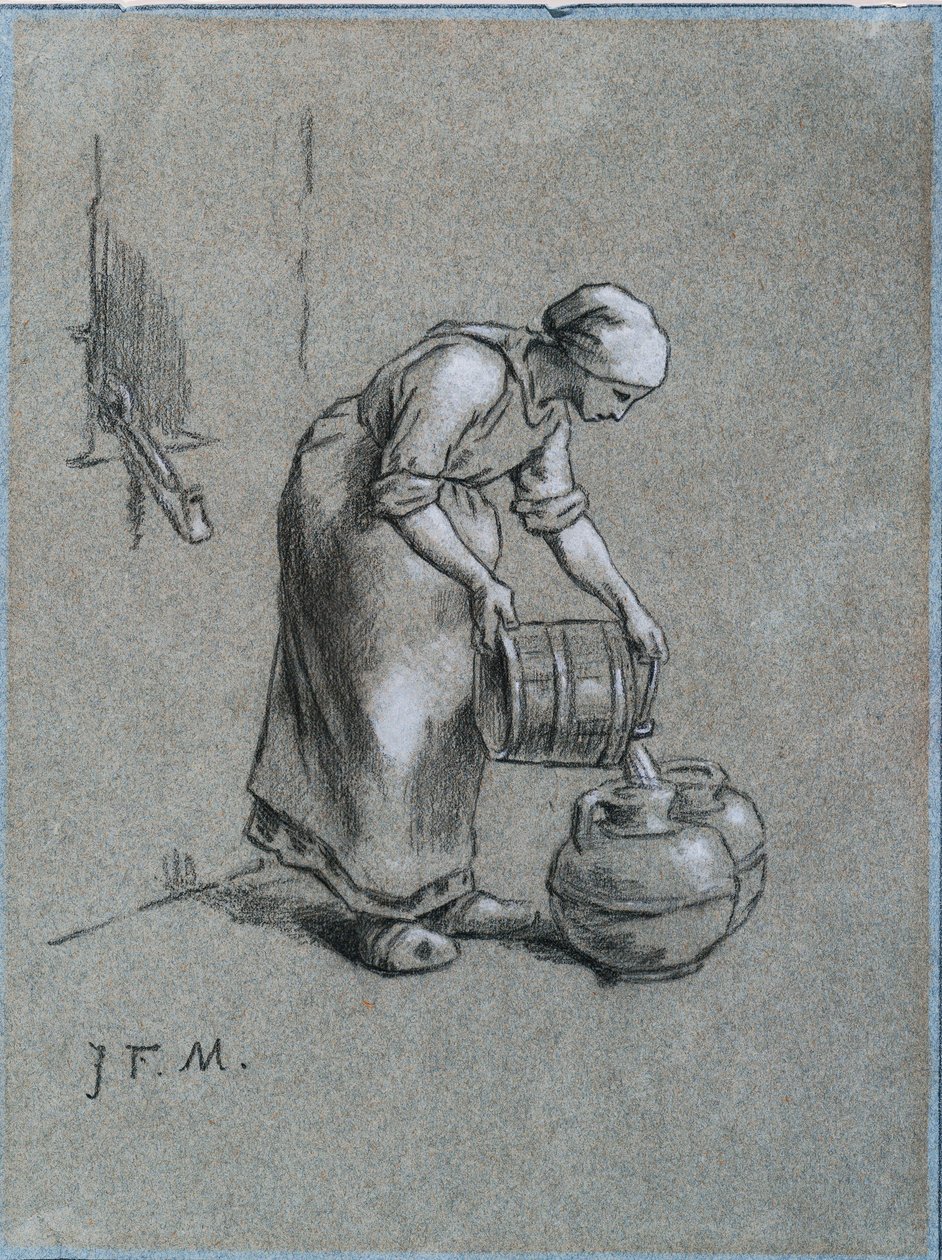 Kadın bir kuyuda by Jean Francois Millet