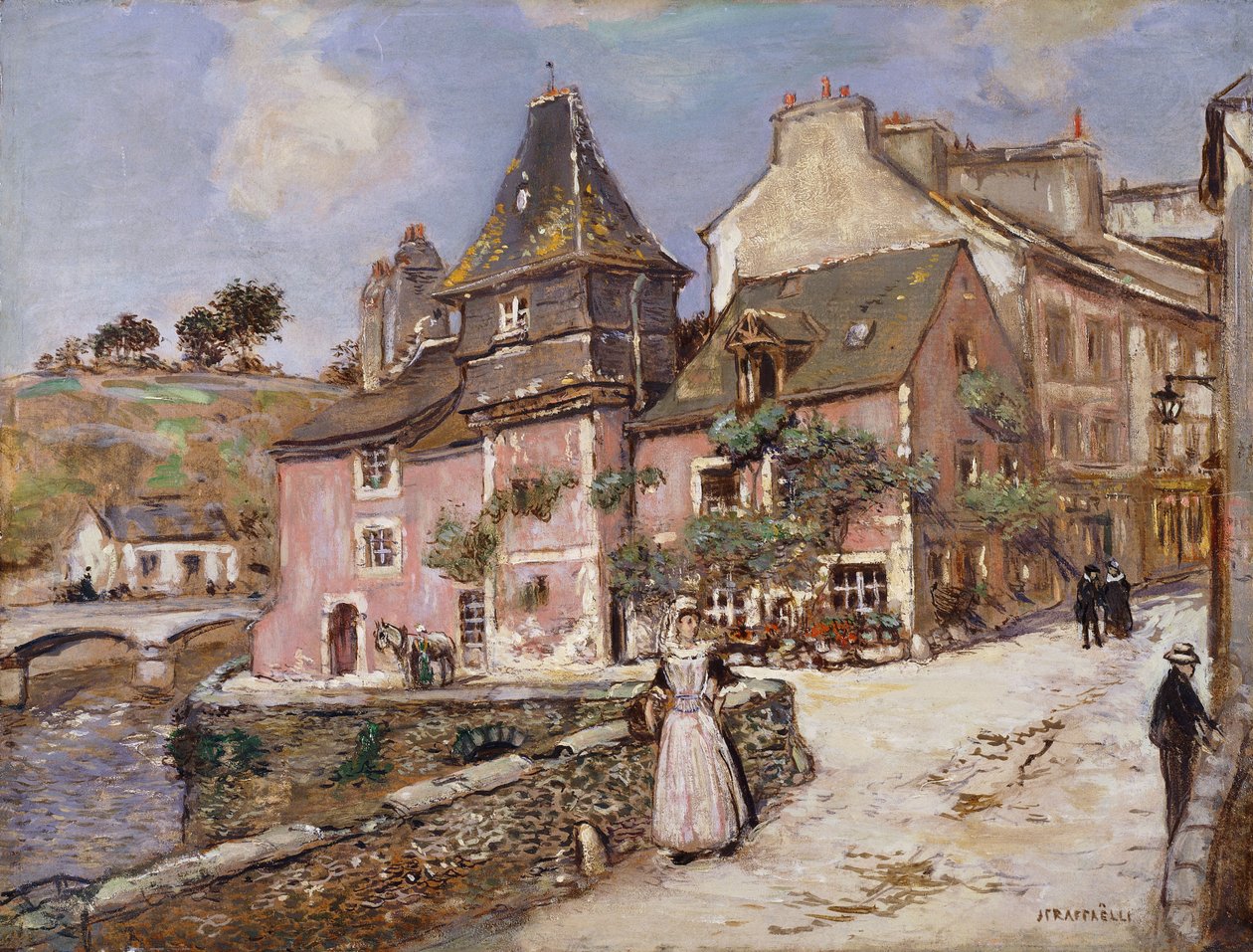 Breton Kasabası Sahnesi, by Jean Francois Raffaelli