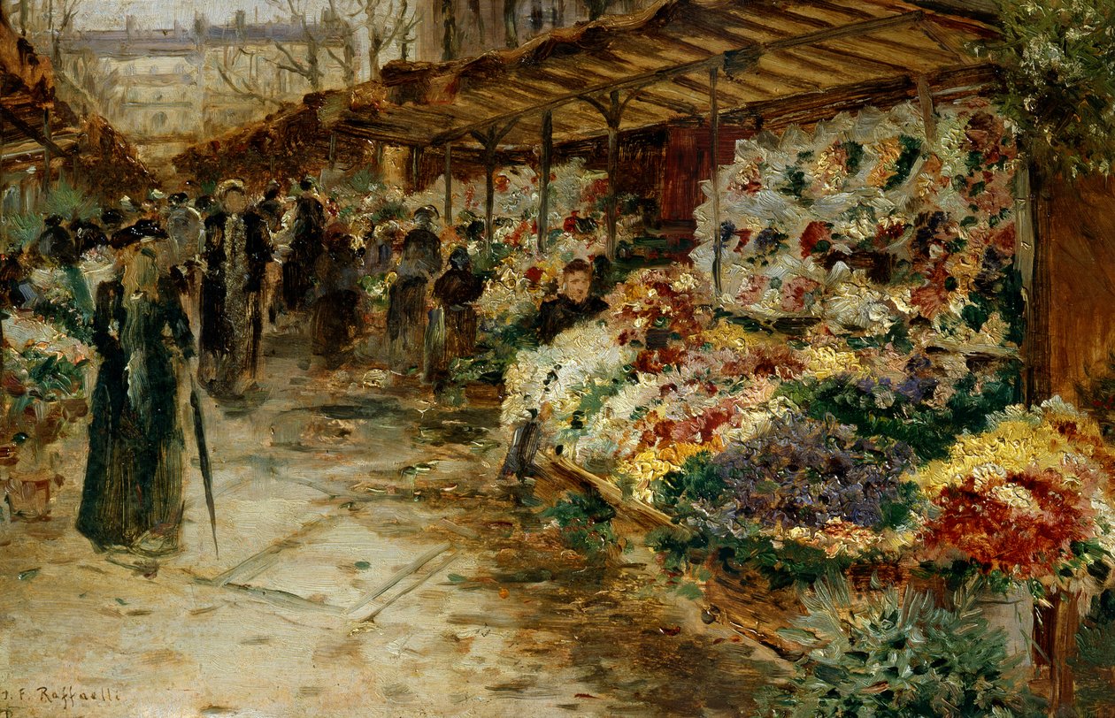 Çiçek Pazarı, 1882. by Jean Francois Raffaelli