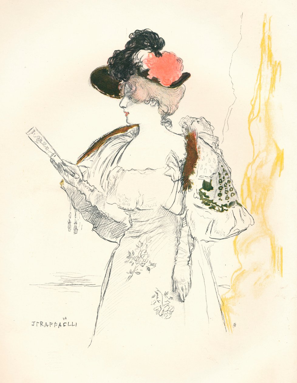 Kurşun Kalem ve Sulu Boya ile Eskizden, 1901 by Jean Francois Raffaelli