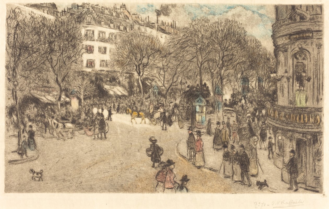 İtalyanlar Bulvarı by Jean Francois Raffaelli