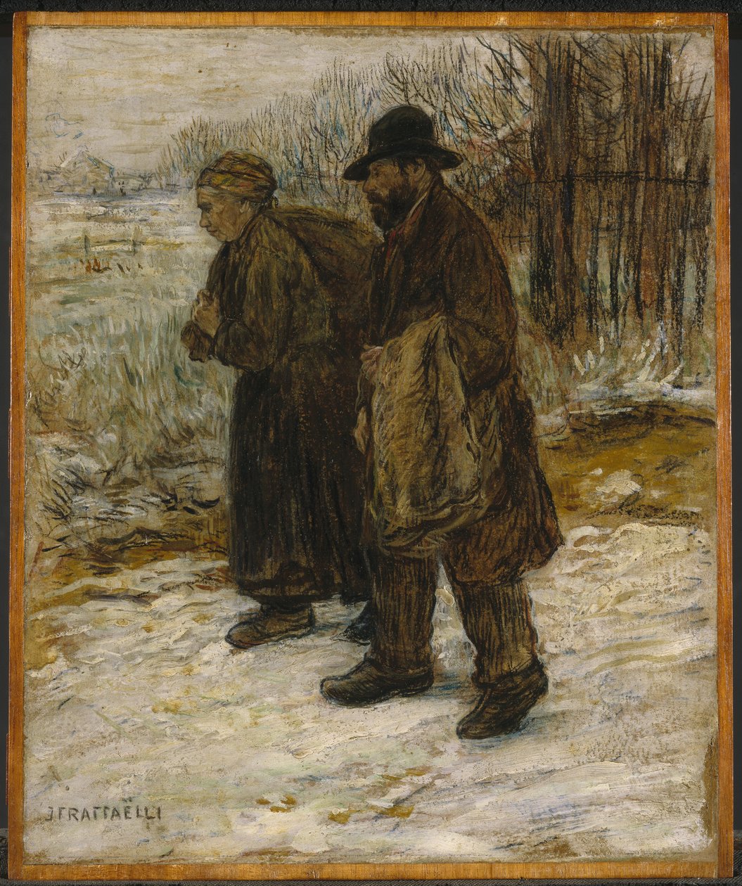 Parisli Rag Pickers, c.1885 (panel üzerine monte edilmiş kağıt üzerine yağlı boya ve pastel boya) by Jean Francois Raffaelli