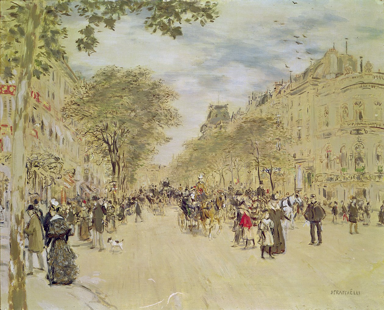 Pavillon de Hanovre ve Boulevard des Italiens, Paris, 1870