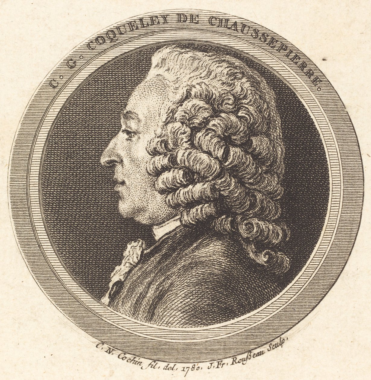 Charles-Georges Coqueley de Chaussepierre by Jean Francois Rousseau after Charles Nicolas Cochin II