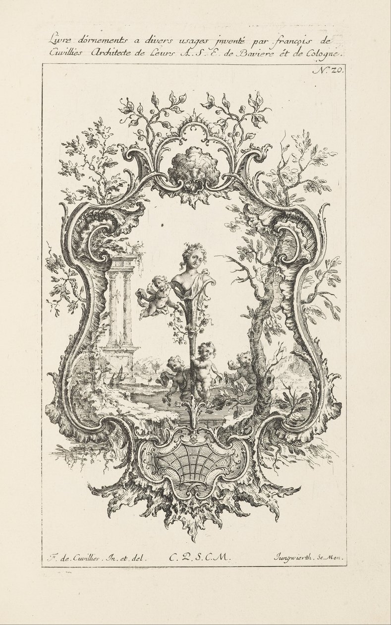 Kartuş için Tasarım by Jean François Cuvilliés