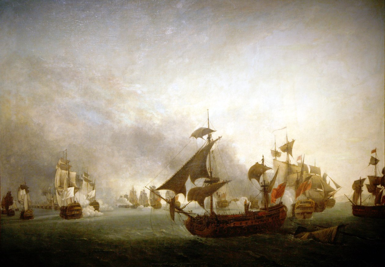 Grenada Adası Deniz Muharebesi by Jean Francois Hue