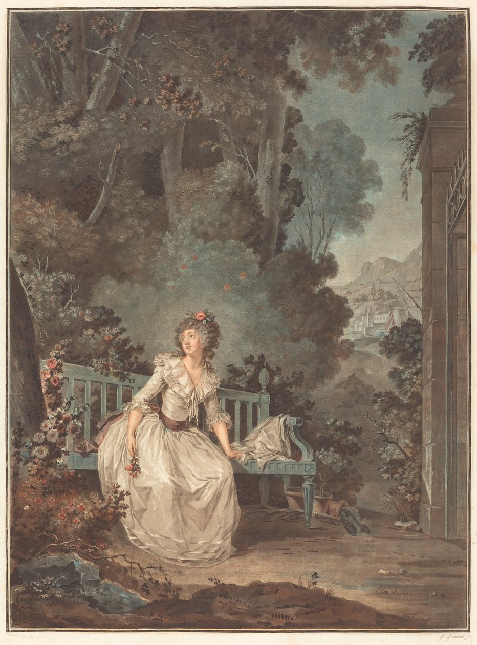 Nina, ou La Folle par amour (Nina veya Aşktan Çıldırmış Kadın) by Jean François Janinet after Claude Hoin