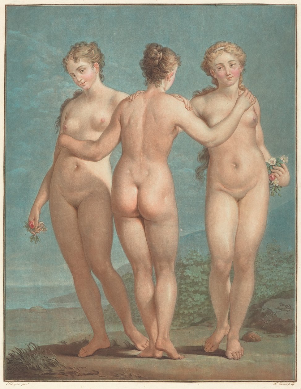 Üç Güzeller by Jean François Janinet after Giovanni Antonio Pellegrini