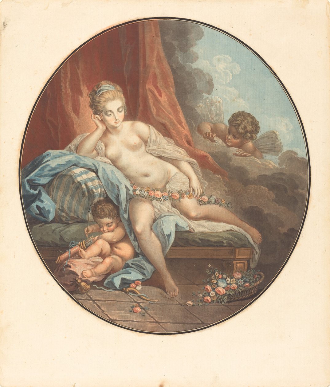yansımada Venüs by Jean François Janinet after Jacques Charlier