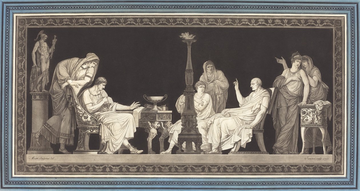 Catilina Komplosu by Jean François Janinet after Jean Guillaume Moitte