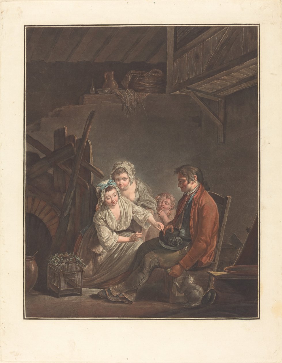 Özel Kuş by Jean François Janinet after Jean Jacques Lagrenée II