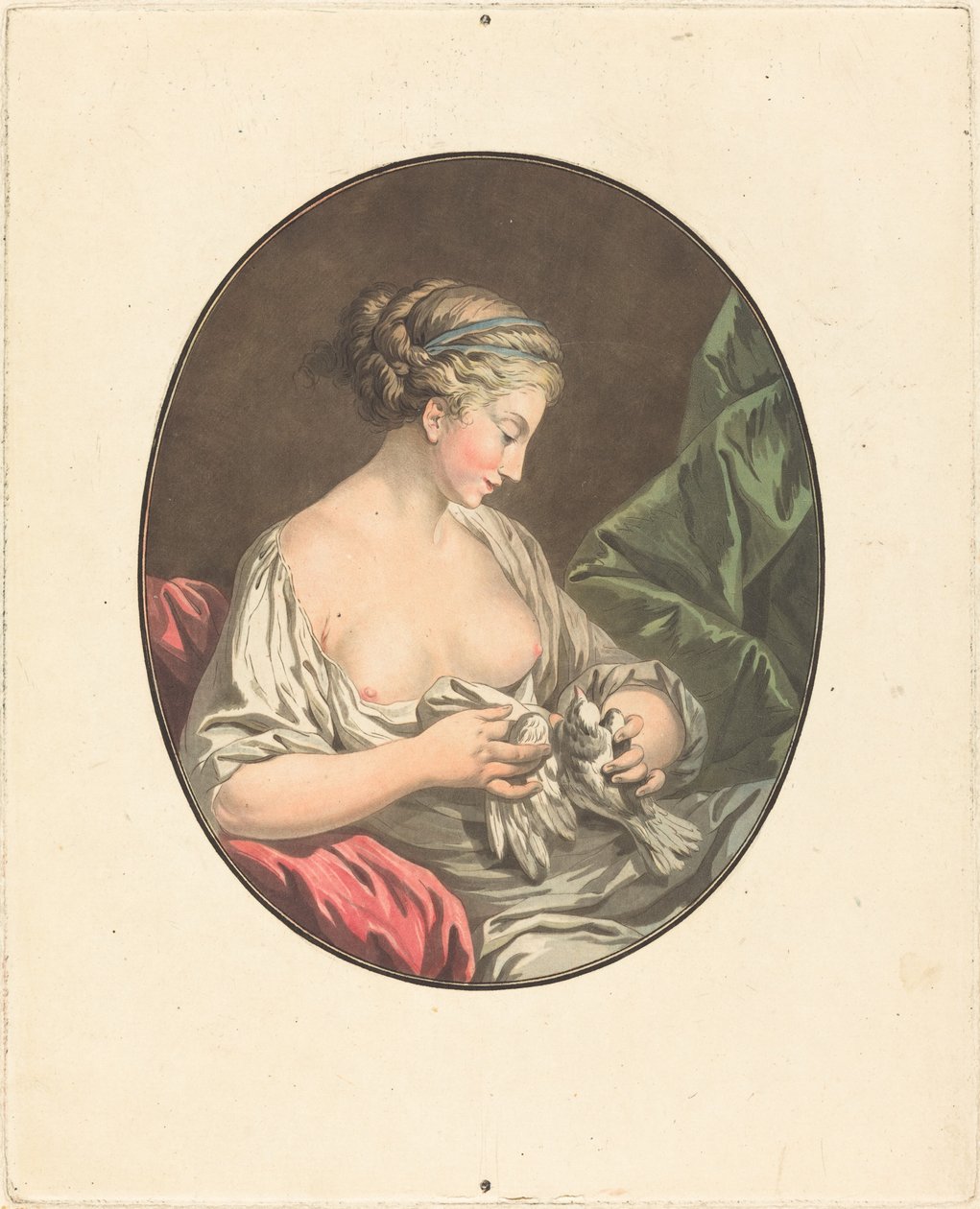 güvercinler ile Venüs by Jean François Janinet after Jean Jacques François Le Barbier I