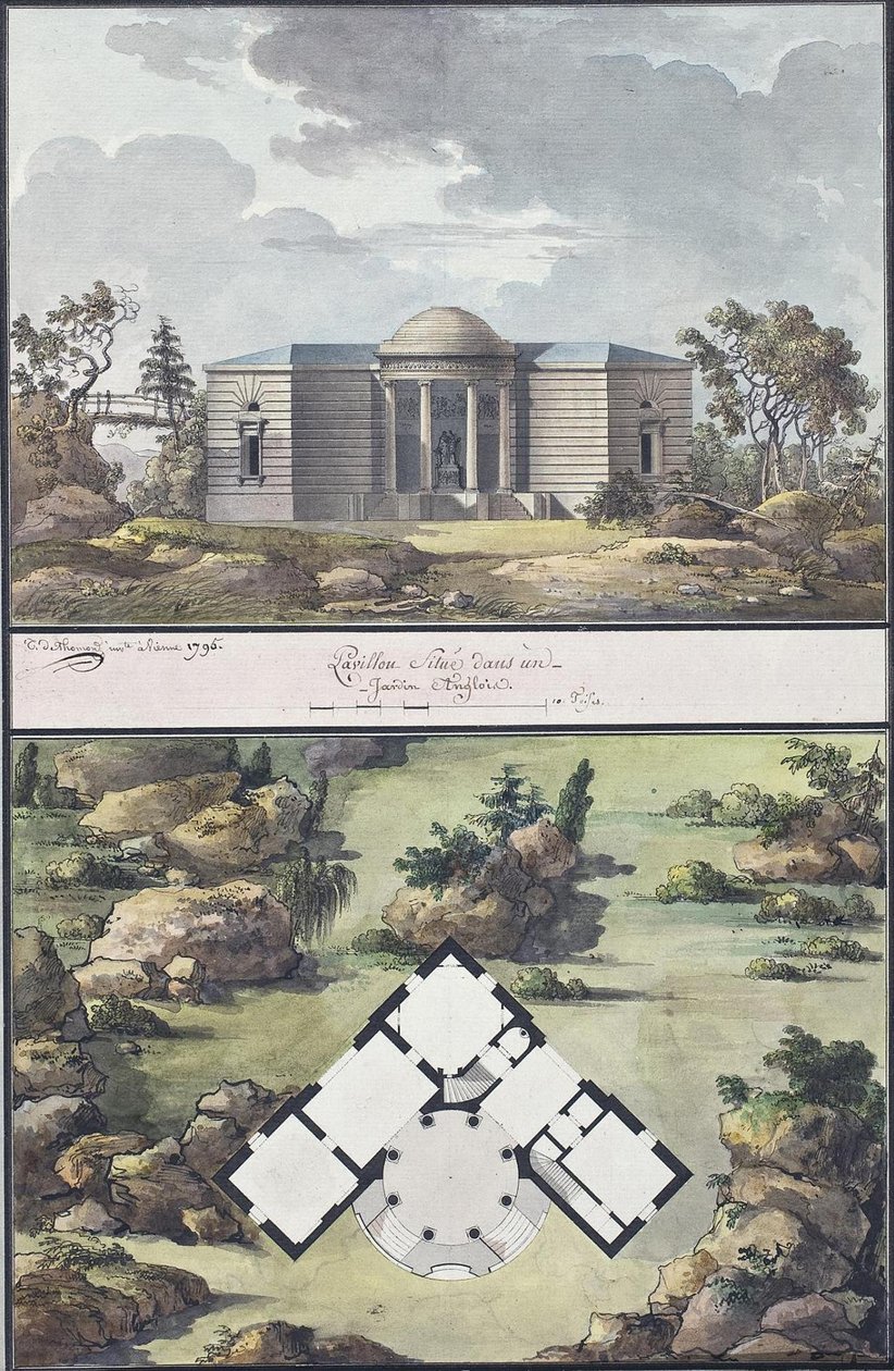 İngiliz bahçesindeki köşk, 1795 by Jean François Thomas de Thomon