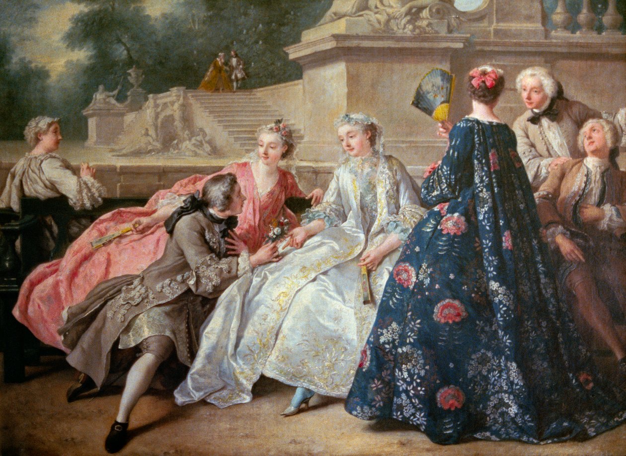 Jean Francois de Troy (1679-1752) 1731 Sun tarafından aşk mahkemesi. 0.73 X 0.92m Berlin. Staatliche Müzesi by Jean François de Troy