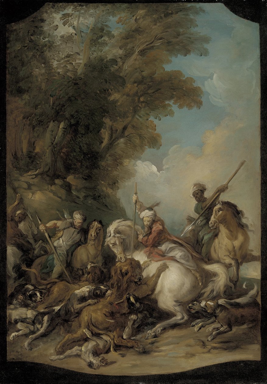 Aslan Avı, 1735 by Jean François de Troy