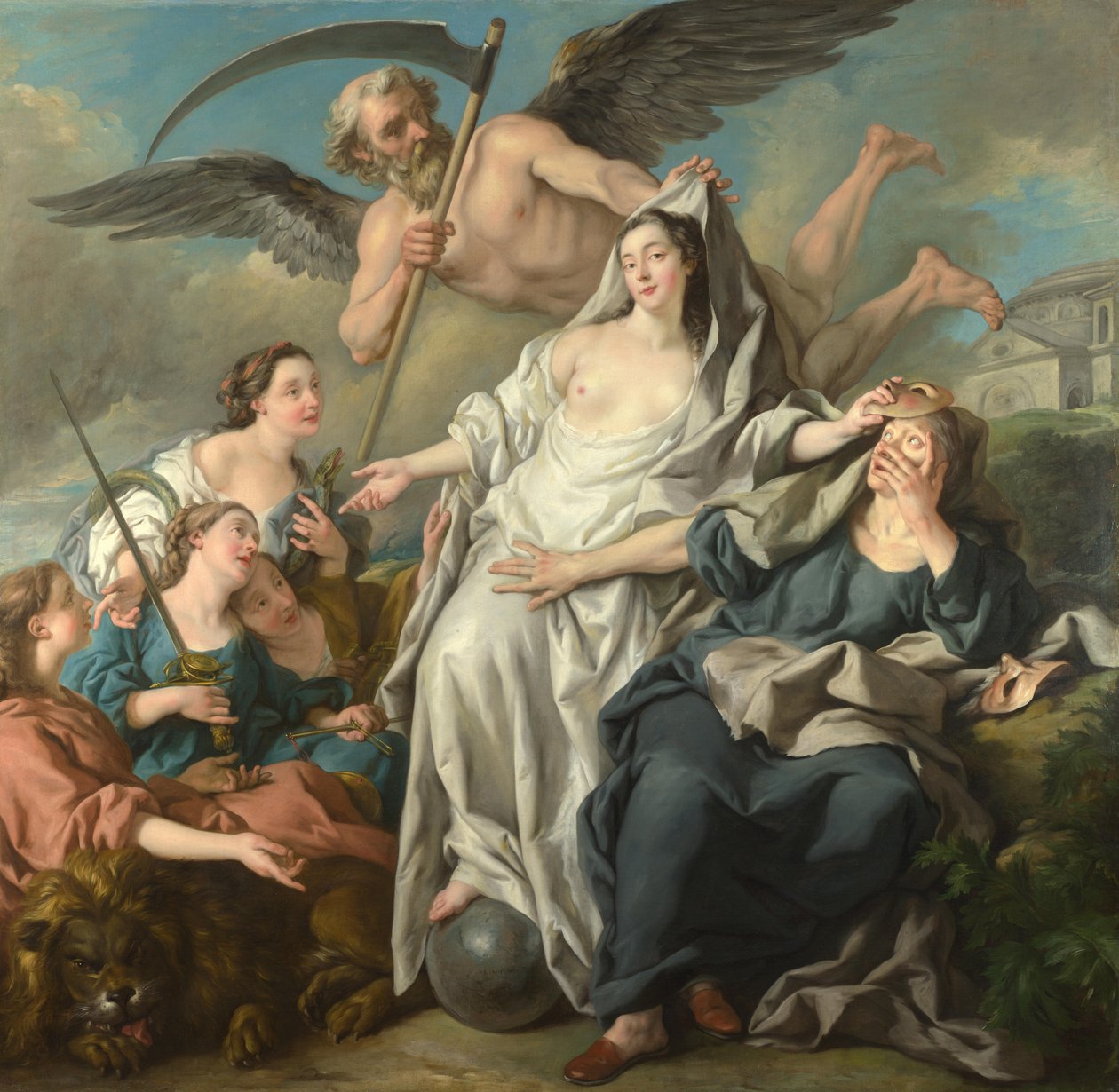 Gerçeği ortaya çıkaran zaman, 1733 by Jean François de Troy
