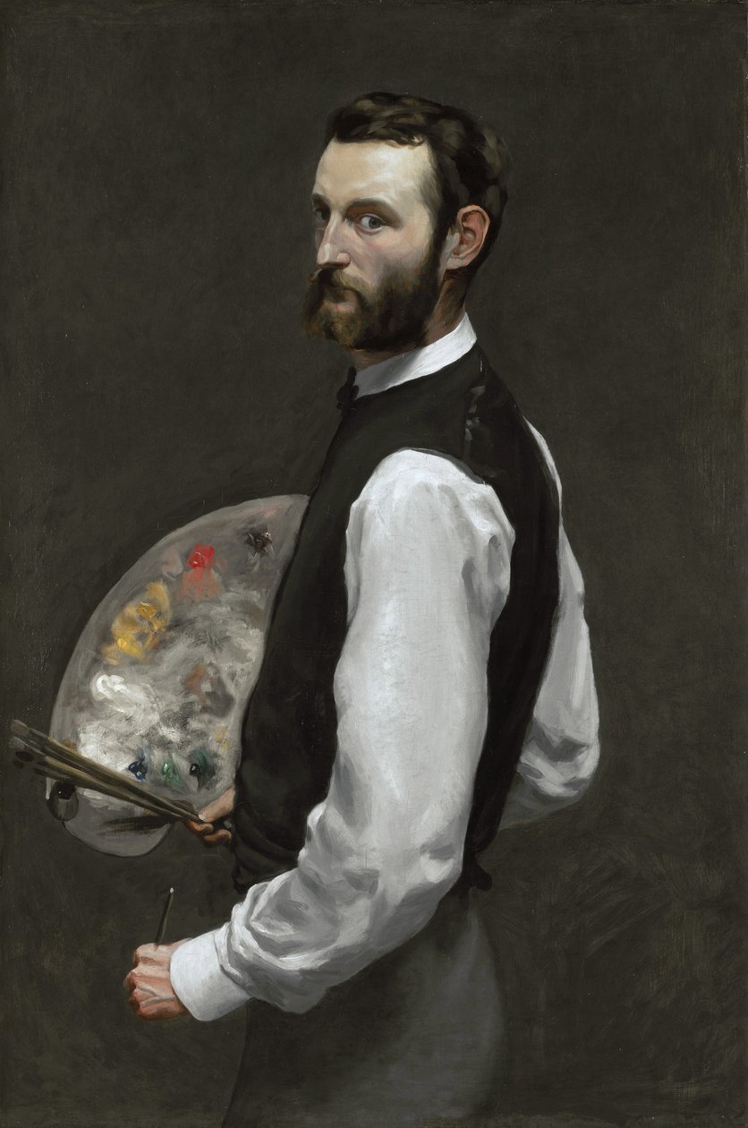 Kendi portresi, 1865-66 by Jean Frederic Bazille