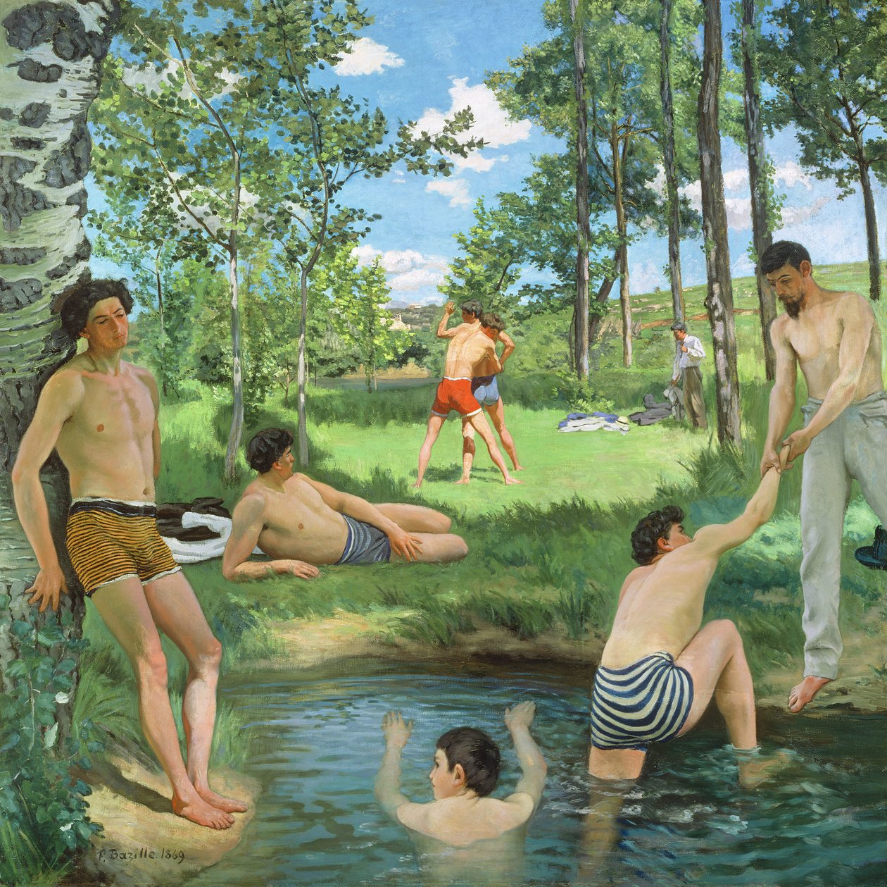 Yaz Sahnesi, 1869 by Jean Frederic Bazille