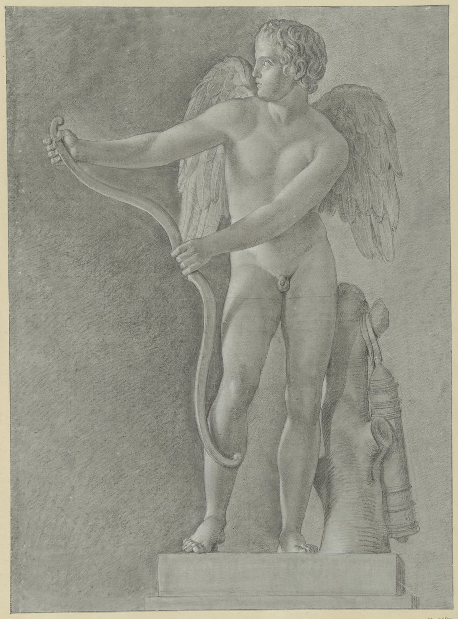 Yayını büken bir Cupid heykelinin incelenmesi by Jean Grandjean