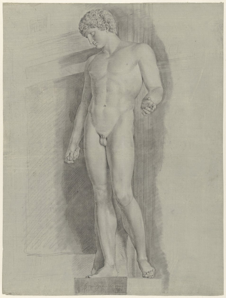 Albani Antinous adlı heykelin incelenmesi by Jean Grandjean