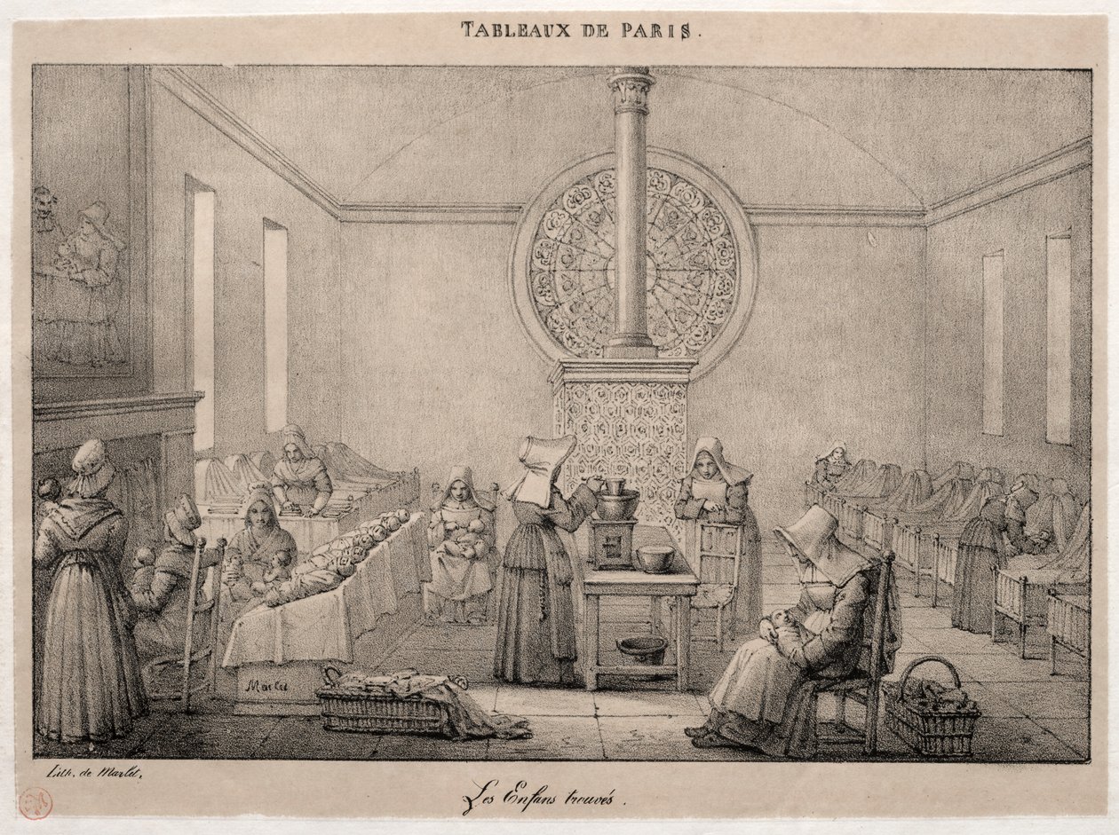 Paris Manzaraları: Foundling Hastanesi by Jean Henri Marlet