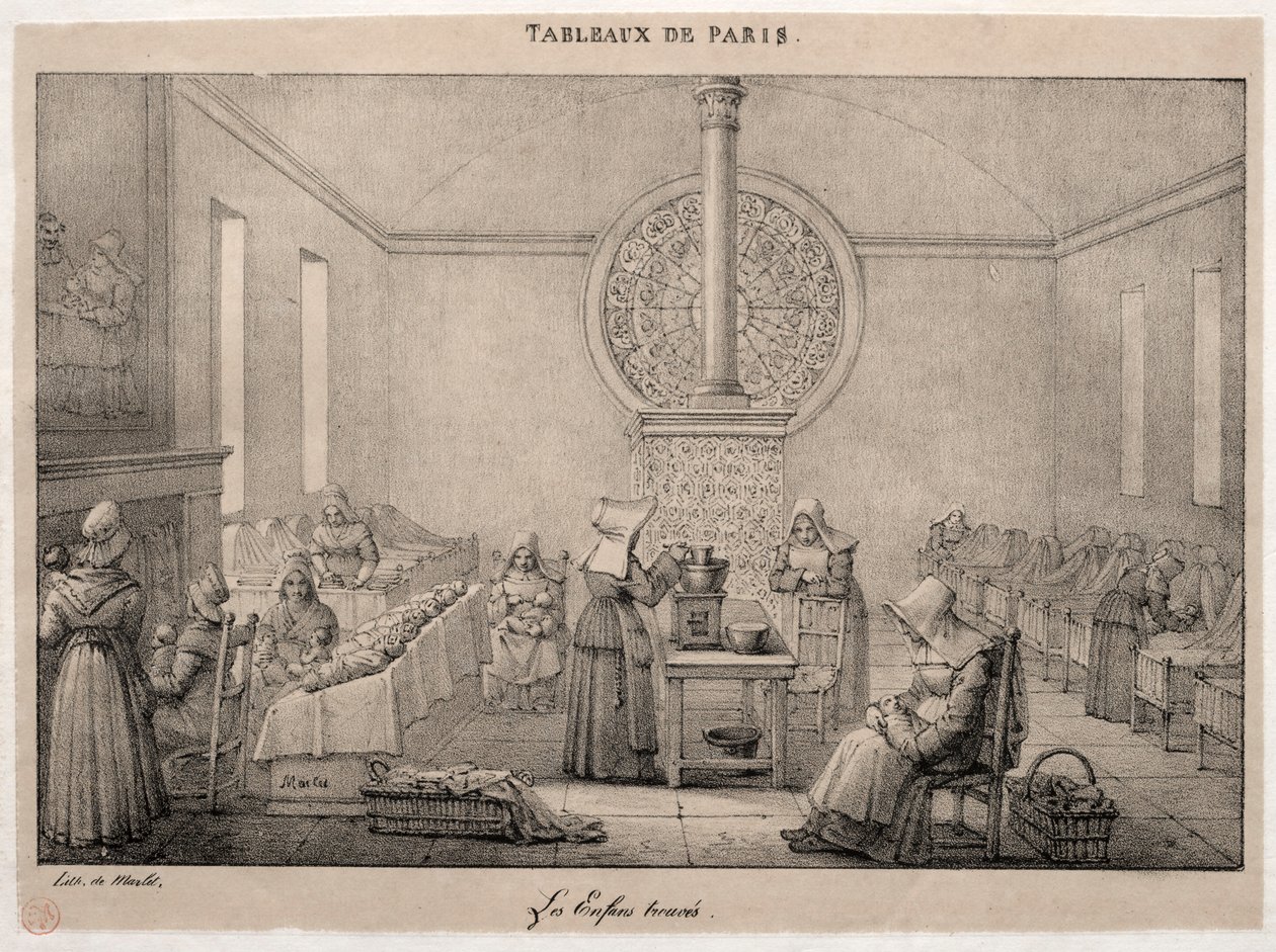 Paris Manzaraları: Foundling Hastanesi. by Jean Henri Marlet