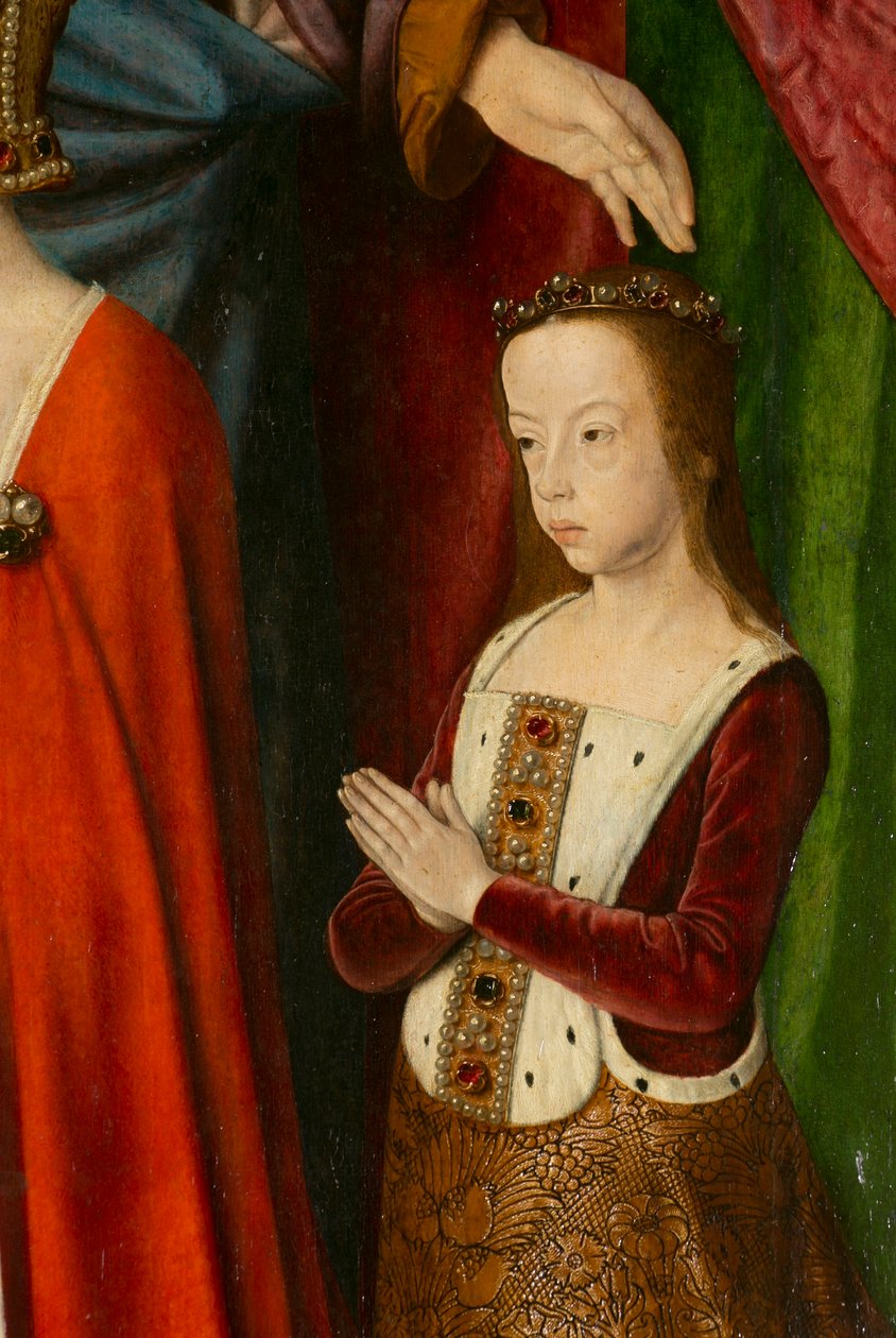 Suzanne de Bourbon, detay. Moulins ustasının üçlüsü by Jean Hey