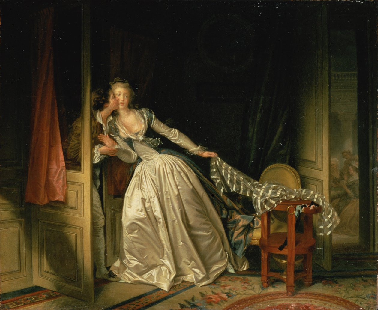 Çalınan öpücük by Jean-Honore Fragonard