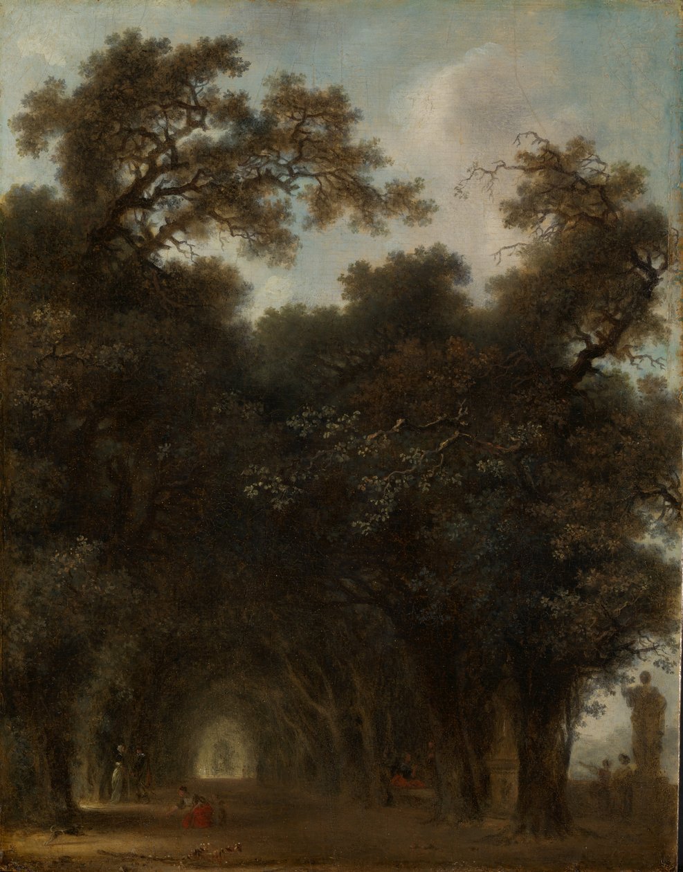 Gölgeli Bir Cadde, ca. 1775. by Jean Honore Fragonard