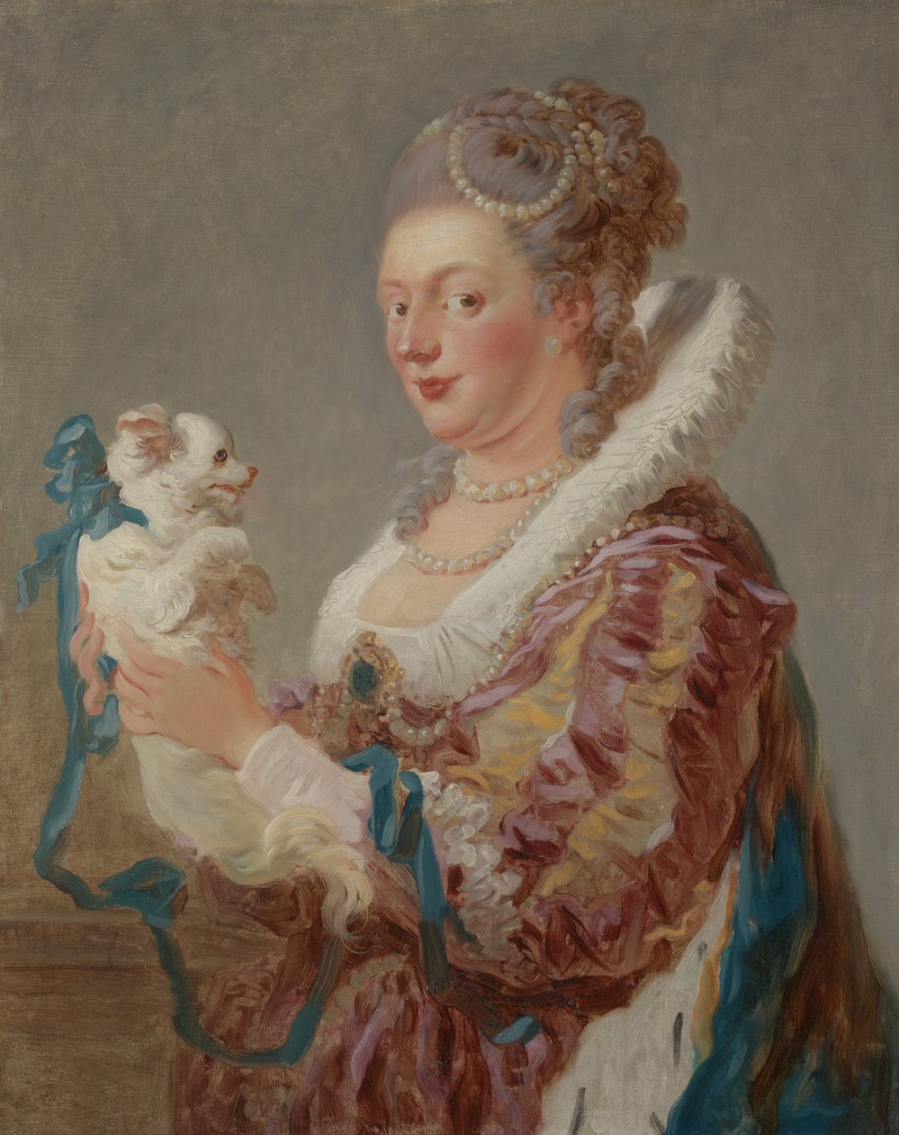 Köpekli Bir Kadın, c.1769 (tuval üzerine yağlı boya) by Jean Honore Fragonard
