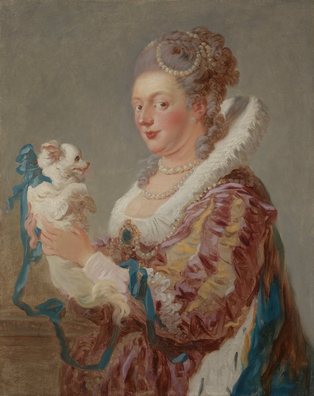 Köpekli Bir Kadın, ca. 1769. by Jean Honore Fragonard