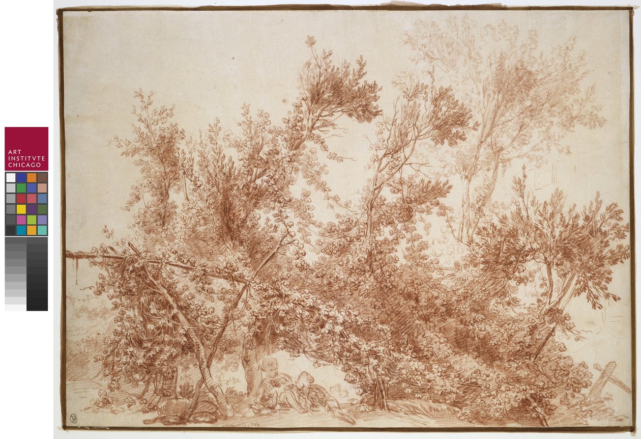 İki Çocuklu Çardak by Jean Honore Fragonard
