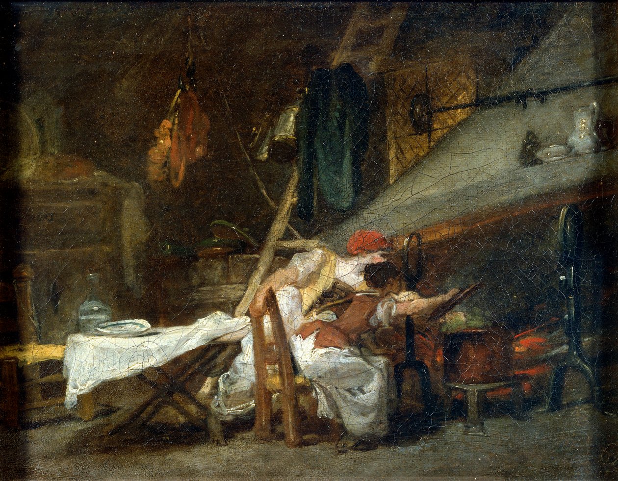 Ocakta, 18. veya 19. yüzyılın başlarında by Jean Honore Fragonard