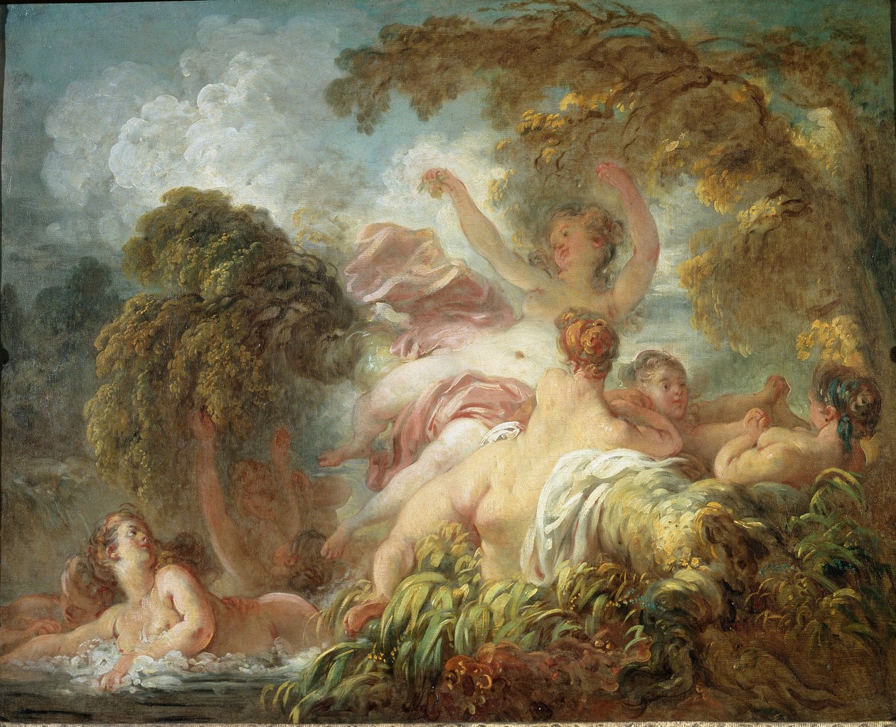 Yıkananlar - tuval üzerine yağlı boya by Jean Honore Fragonard