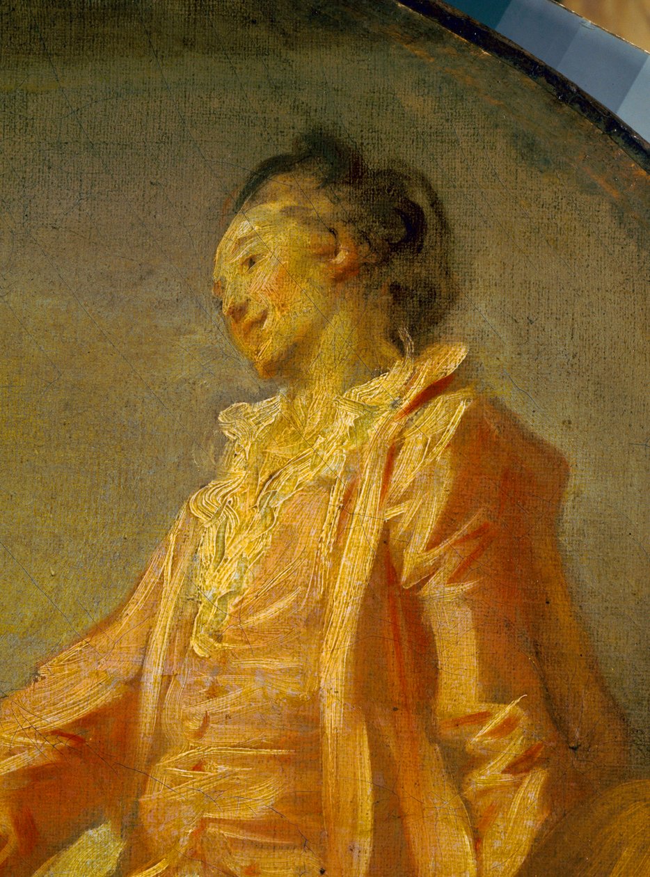 Detay “Modelin başlangıcı” Genç bir utangaç model olmaya cüret etti. Jean Honore Fragonard