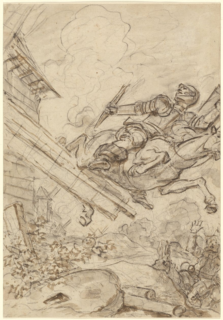 Yel Değirmenine Saldıran Don Kişot by Jean Honore Fragonard