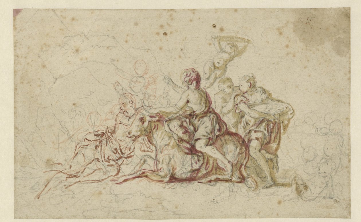 Europa, Jüpiter tarafından boğa kılığında kaçırıldı by Jean Honore Fragonard