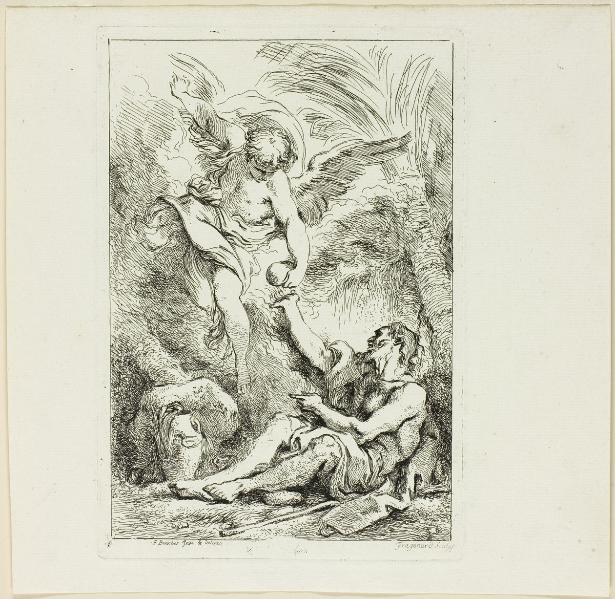Çölde Hermit Aziz by Jean Honore Fragonard