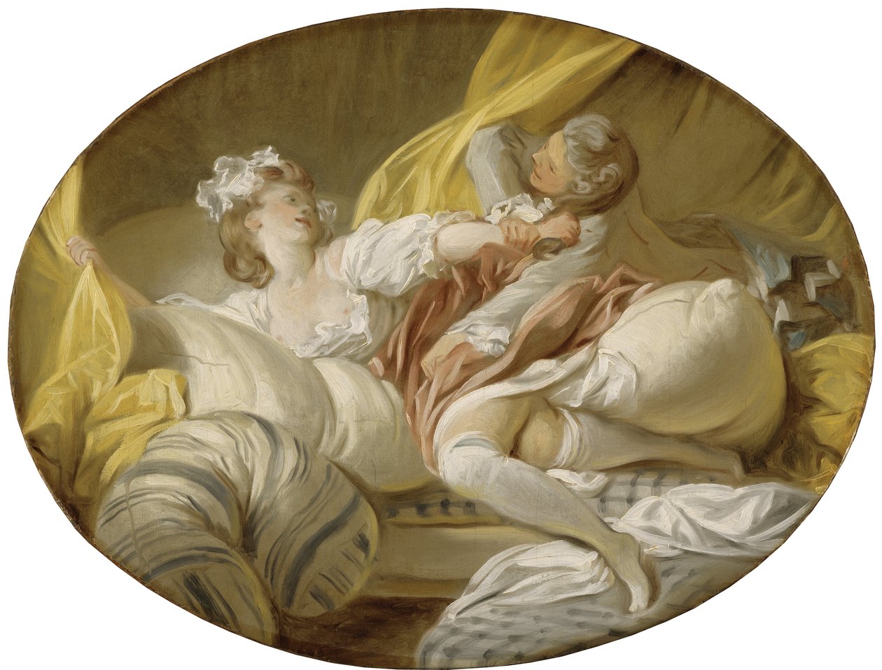 La Resistance inutile (Yararsız Direnç), Fragonard, Jean Honore (1732-1806). Tuval üzerine yağlıboya. Ebat : 45x60,5 cm. Ulusal Müze Stockholm by Jean Honore Fragonard