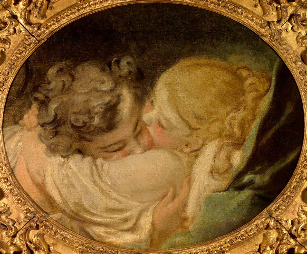 Le baiser Boyama Jean Honore Fragonard (1732-1806) 18. yüzyıl Özel koleksiyon by Jean Honore Fragonard