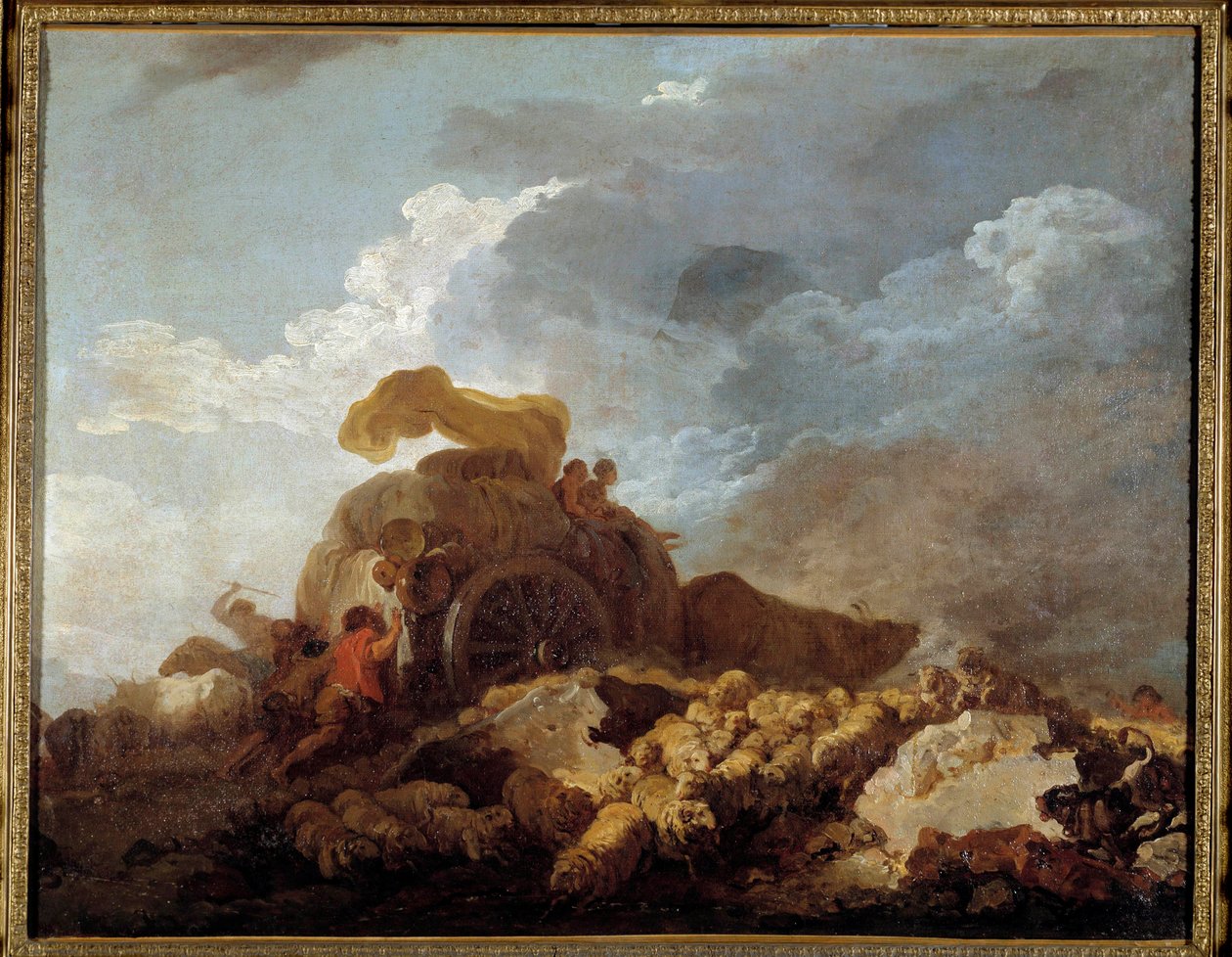 Fırtına ya da bataklık araba Boyama Jean Honore Fragonard (1732-1806) 18. yüzyıl by Jean Honore Fragonard