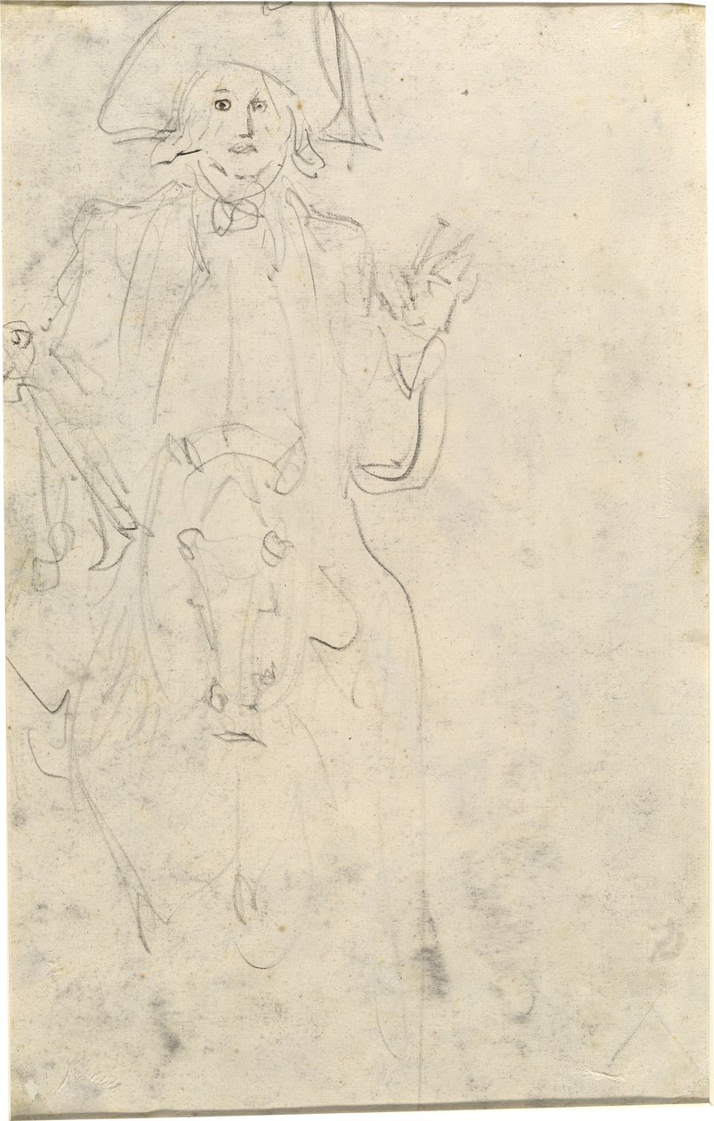 Atlı Adam [verso] by Jean Honore Fragonard