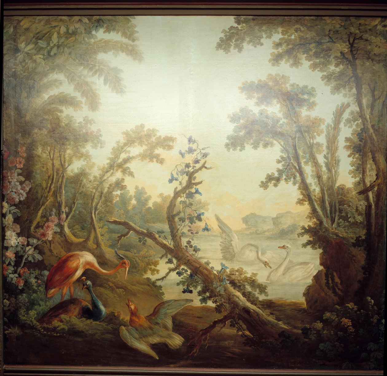 Marteau lounge işareti: kuğu manzarası. Jean Baptiste Huet (1745-1811) ve Jean Honore Fragonard (1732-1806) by Jean Honore Fragonard