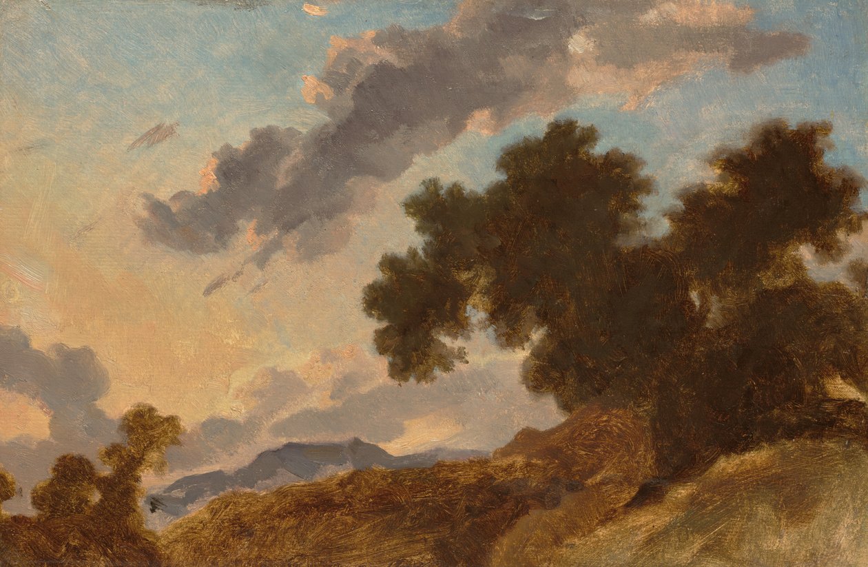 Gün Batımında Dağ Manzarası, c. 1765. by Jean Honore Fragonard
