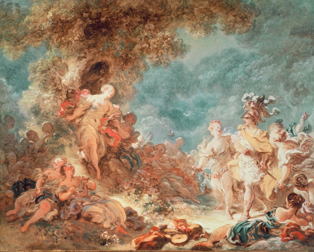 Armida sarayının bahçesinde Rinaldo by Jean Honore Fragonard