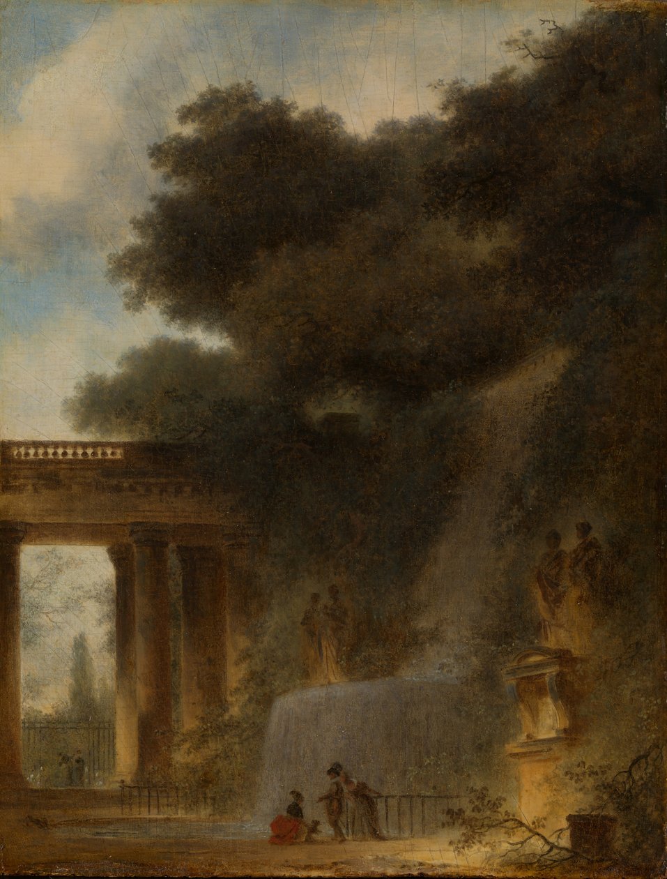 Cascade, yaklaşık 1775. by Jean Honore Fragonard