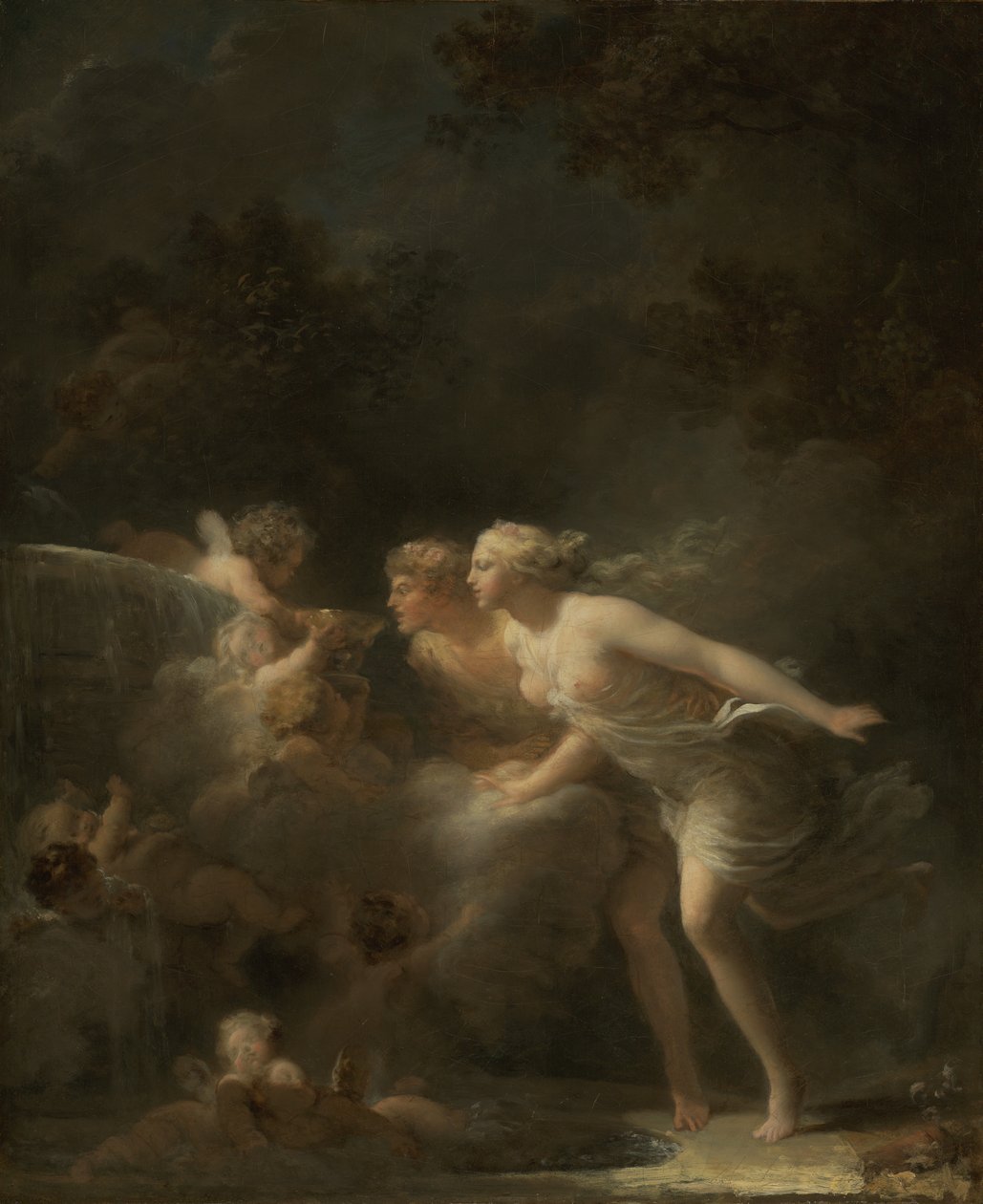 Aşk Çeşmesi, c.1785 (tuval üzerine yağlı boya) by Jean Honore Fragonard